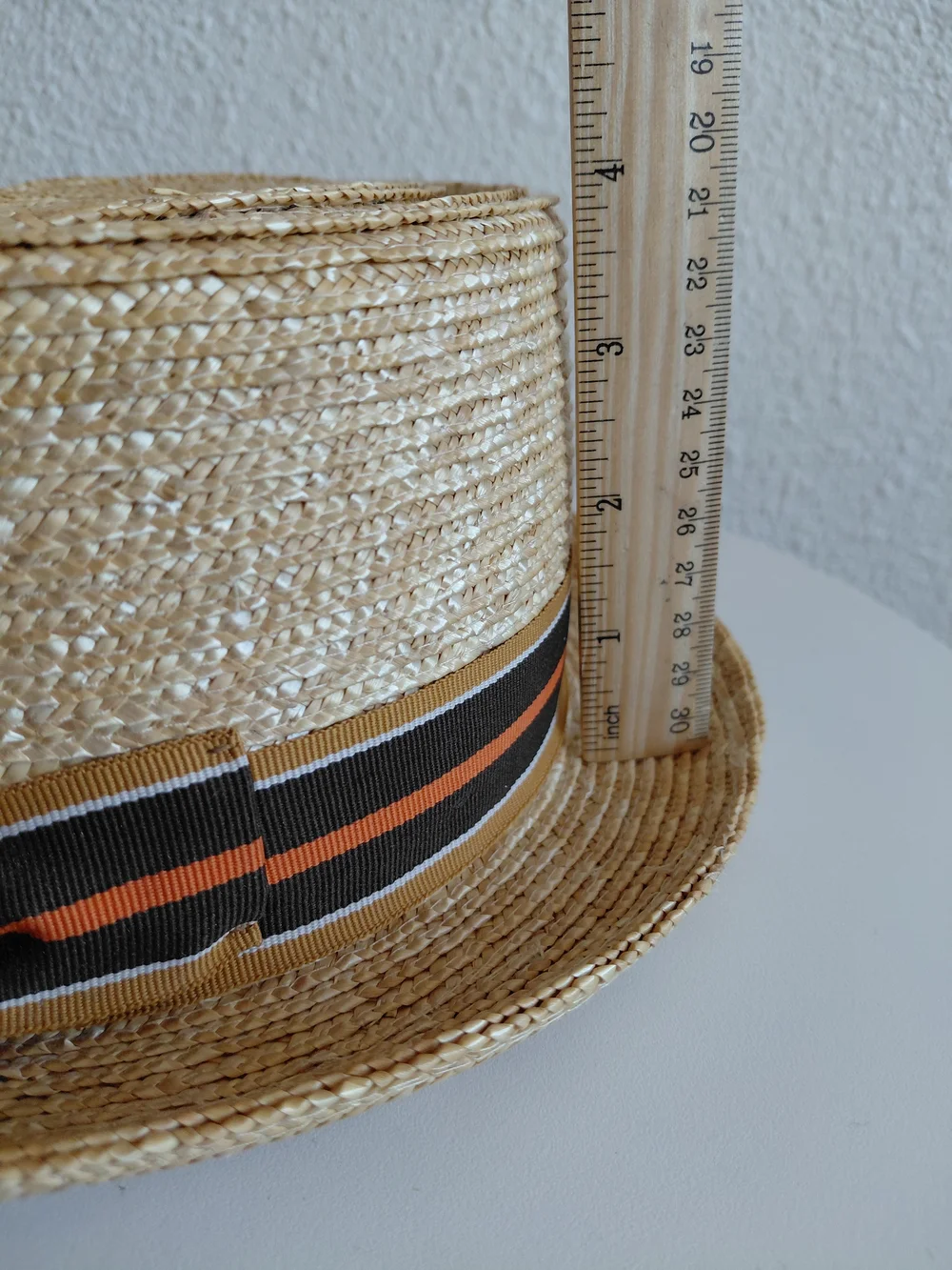 New with tag .H.Busque Thick Real Straw Boater Hat One Size Ajustable